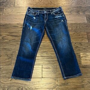 Silver Jeans Suki Capri Mid Rise Size 31